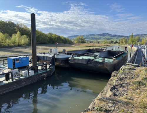 Sedimentsentfernung Hafeneinfahrt Hafen am Rheinspitz – Stand 25.04.2025